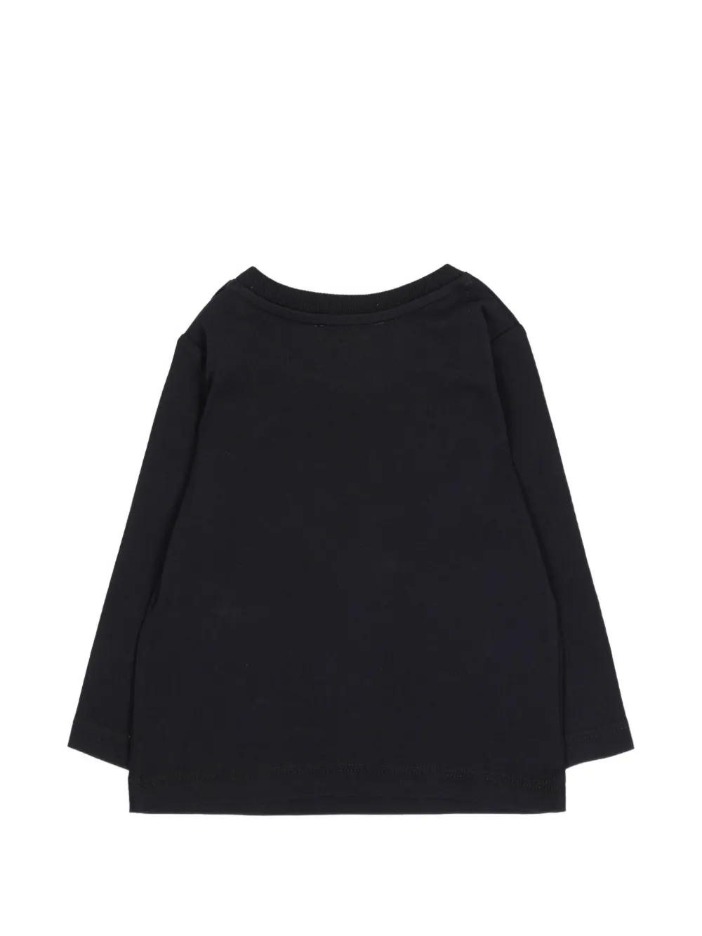 Moschino Kids T-shirt met lange mouwen en logo-print Zwart