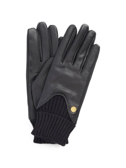 Barbour Deanna ribbed-knit leather gloves