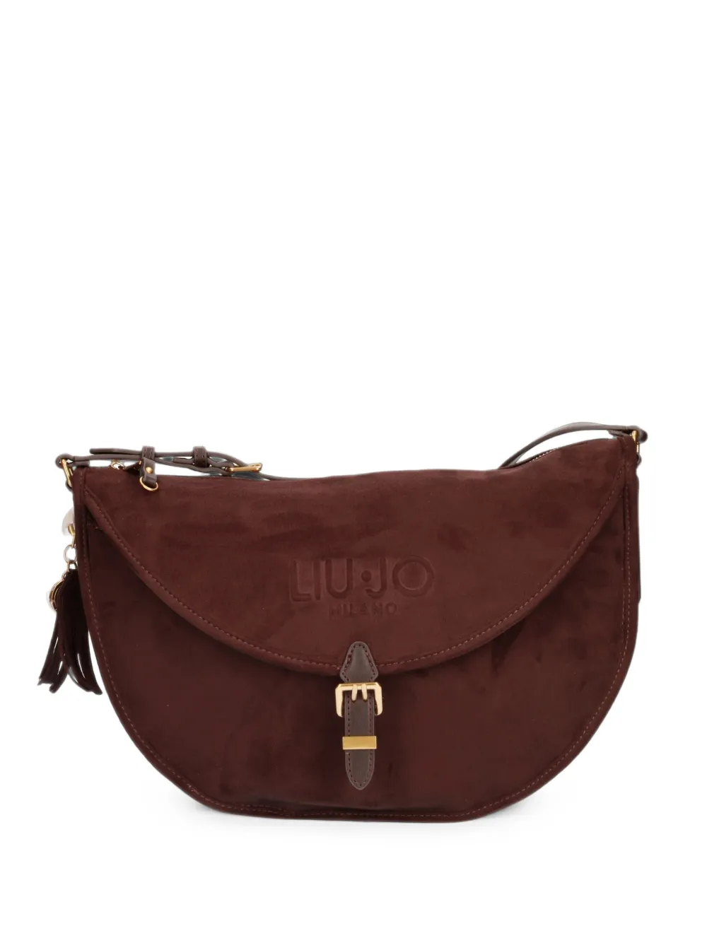 LIU JO logo-debossed buckled shoulder bag