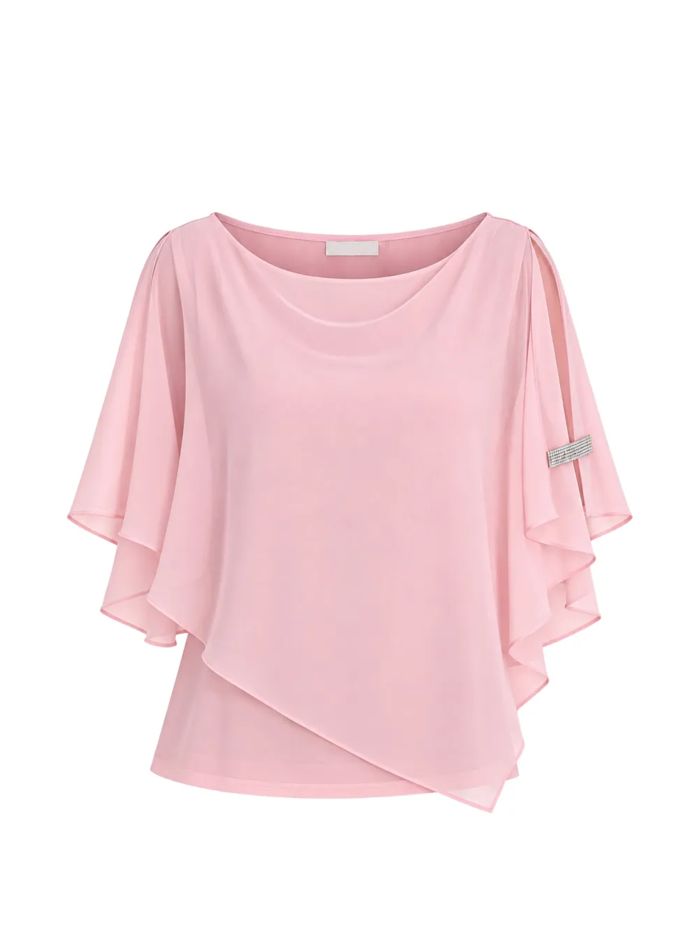 FRANK LYMAN crystal-embellished layered top