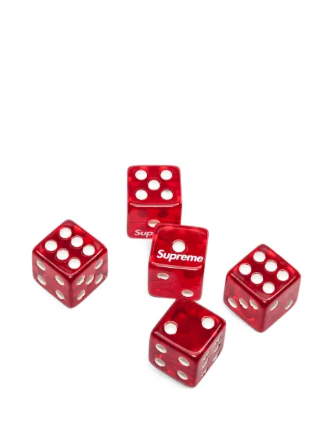 Supreme logo-print dice (set of five)