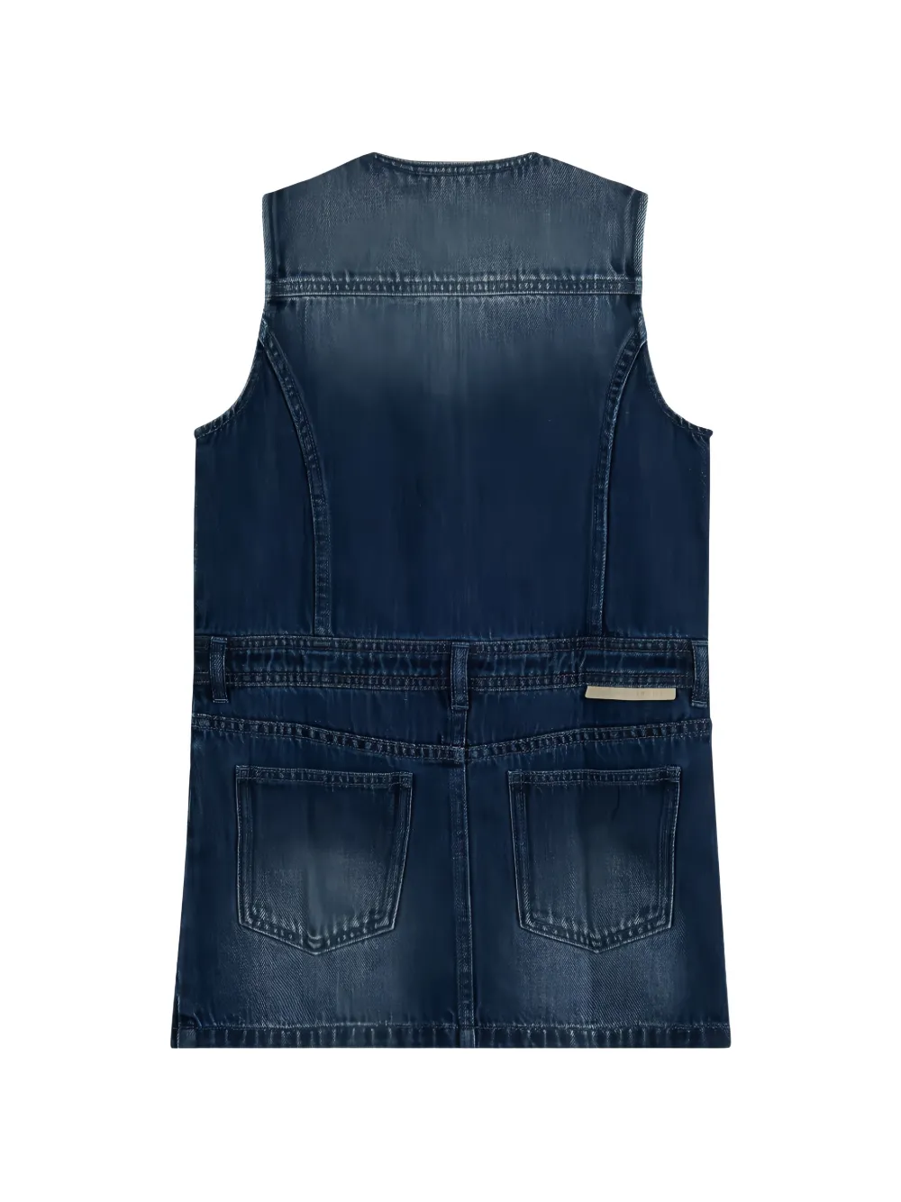 Stella McCartney Kids Denim mini-jurk met knoopsluiting Blauw
