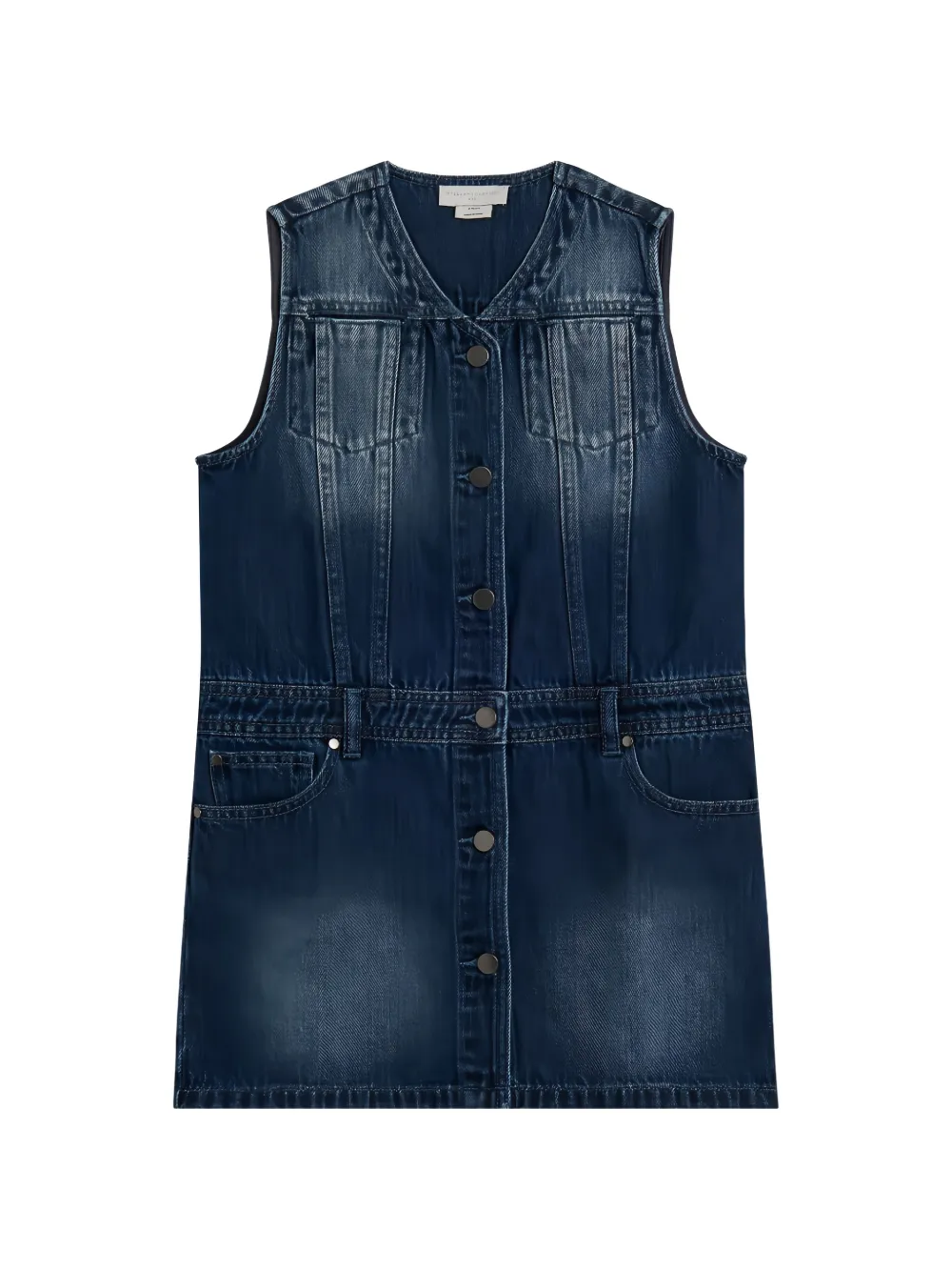 Stella McCartney Kids robe en jean à boutonnière devant - Bleu