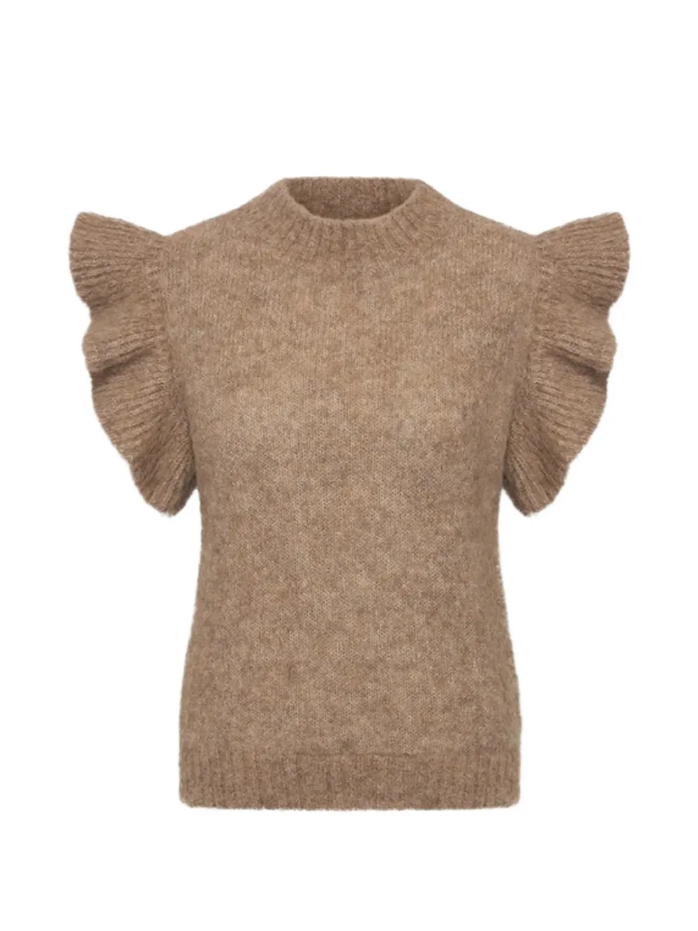 BY FAR ruffled Fossy Spencer sweater