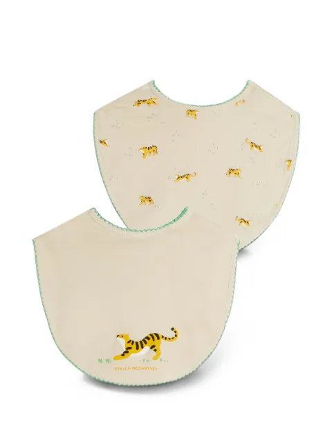 Stella McCartney Kids tiger-print bibs (set of two)