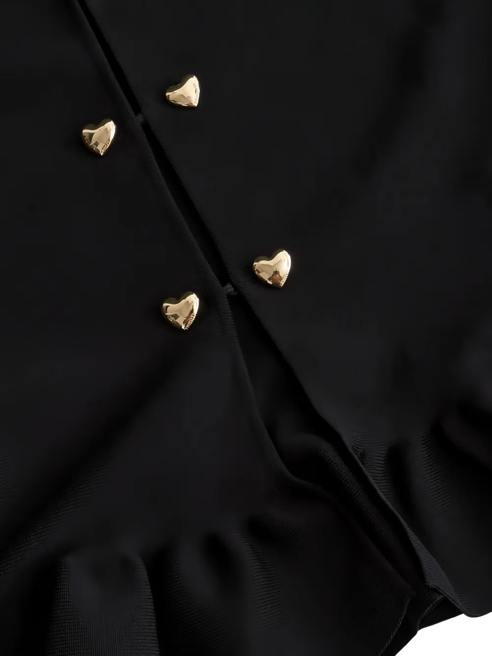 TWINSET Peplum vest met hartvormige hardware Zwart