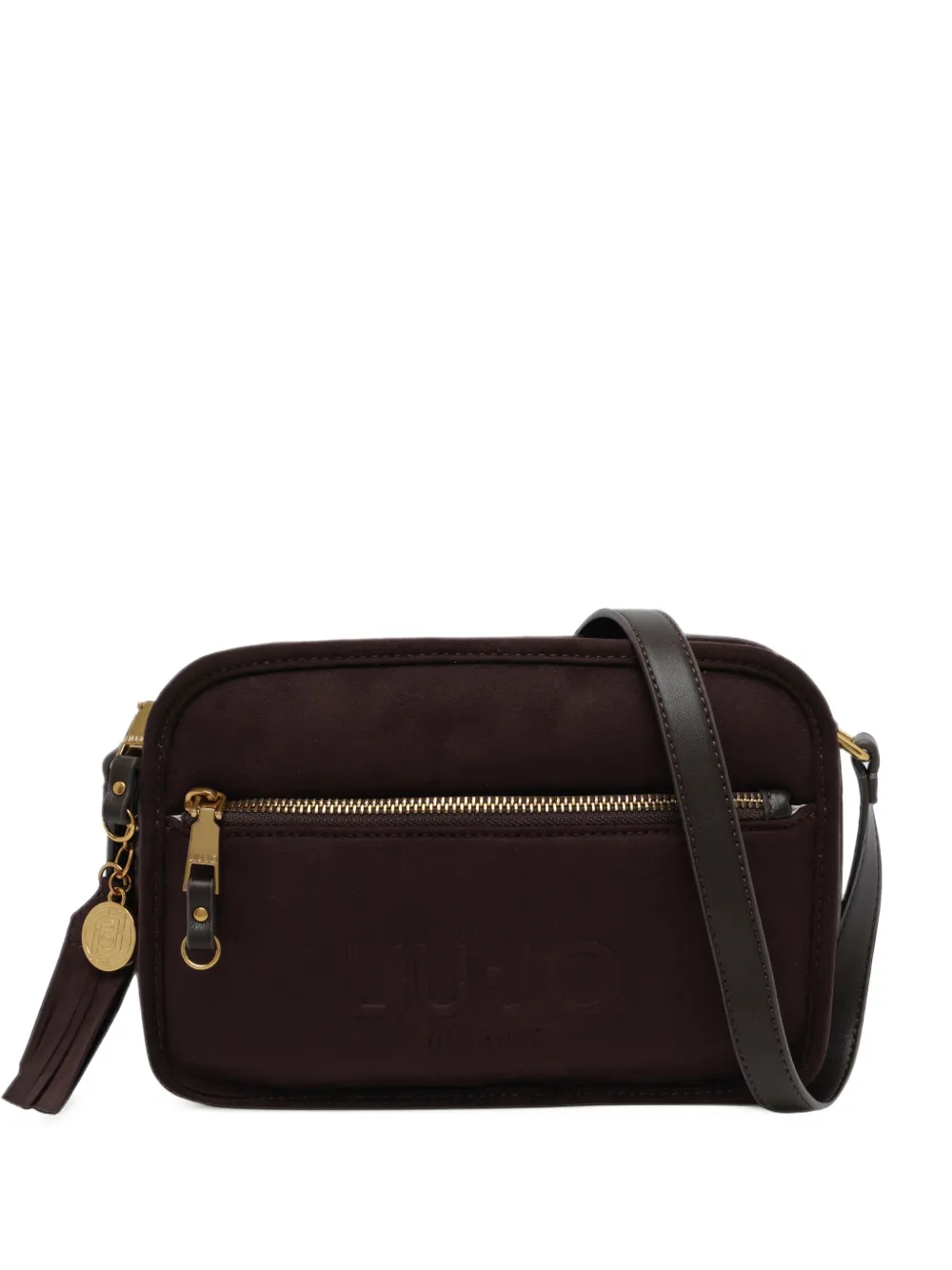 LIU JO logo-embossed tassel cross body bag - Braun
