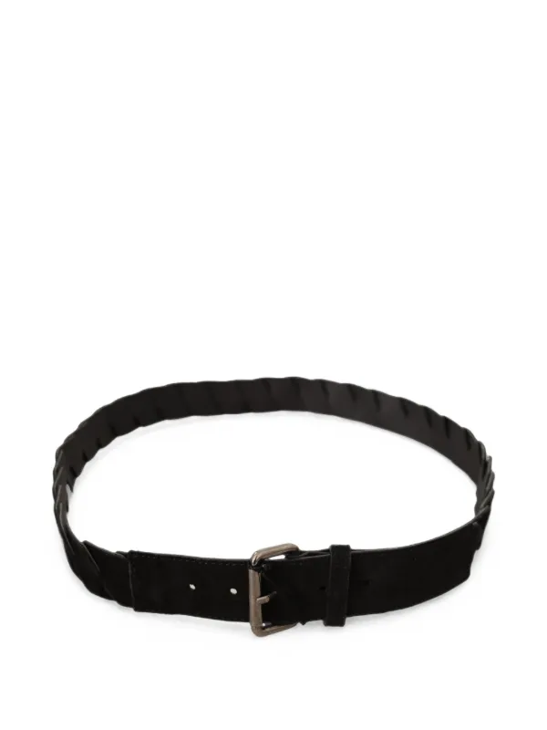 Gianfranco Ferré Braided Suede Belt in Black