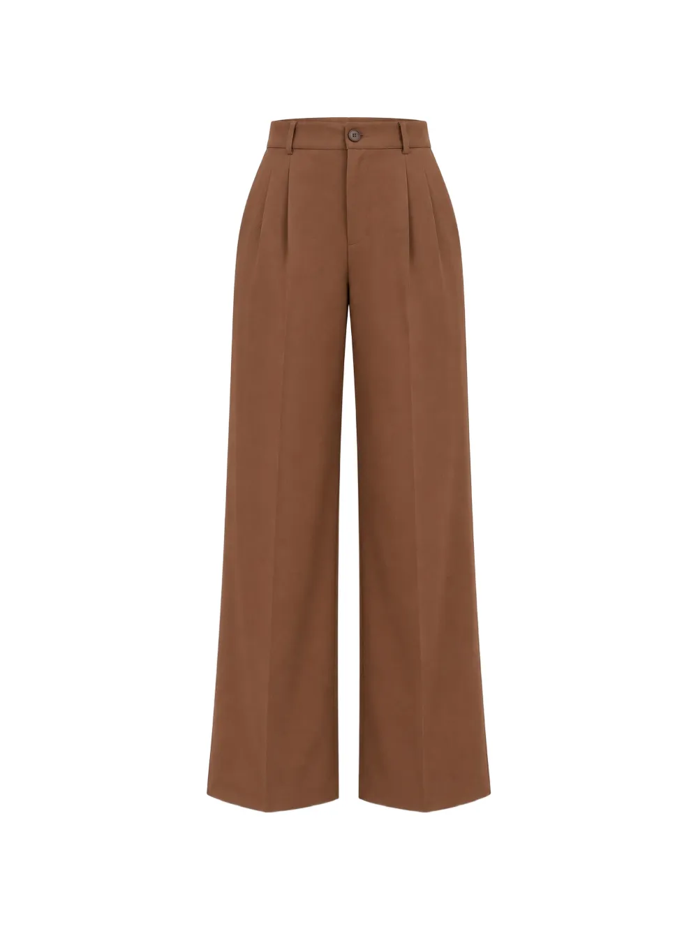 Max Mara Plooibroek met wijde pijpen Bruin