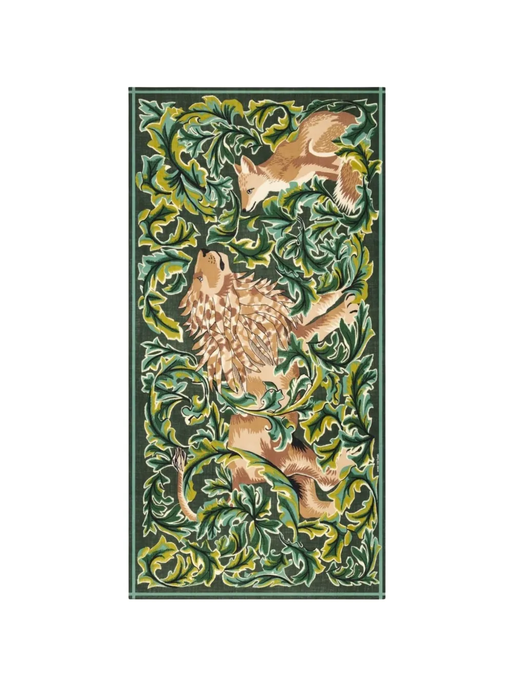 Inoui Editions Leonard animal-print wool scarf - Verde
