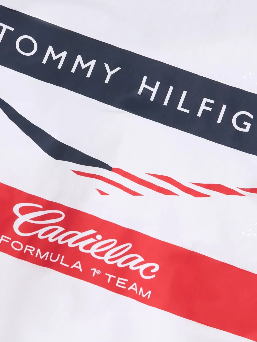 Tommy Hilfiger x Cadillac F1 Team coachjack met logo-print Wit
