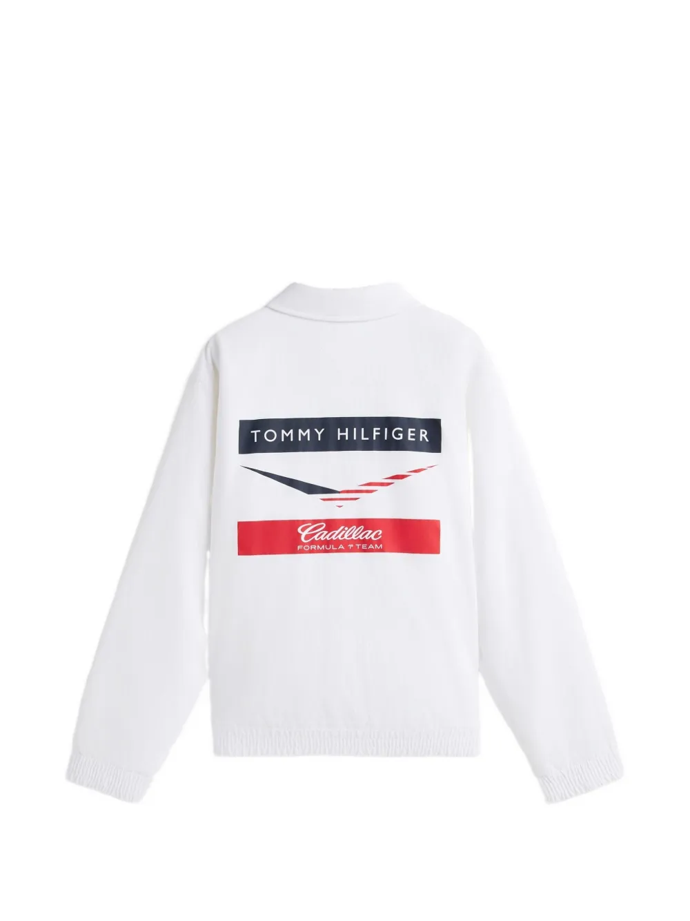 Tommy Hilfiger x Cadillac F1 Team coachjack met logo-print Wit