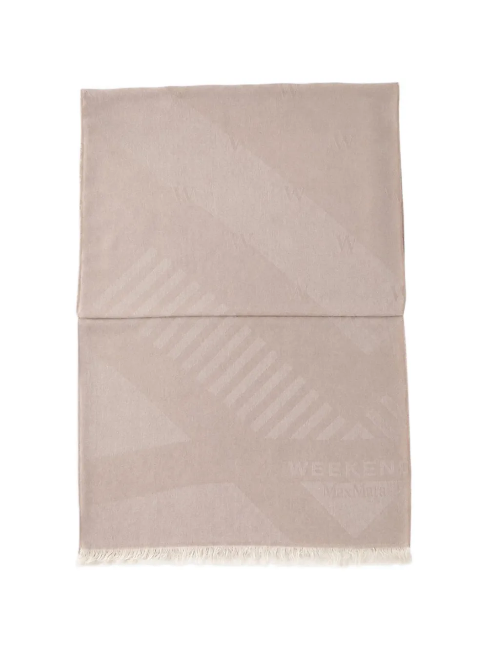 Weekend Max Mara jacquard geometric-pattern scarf - Toni neutri