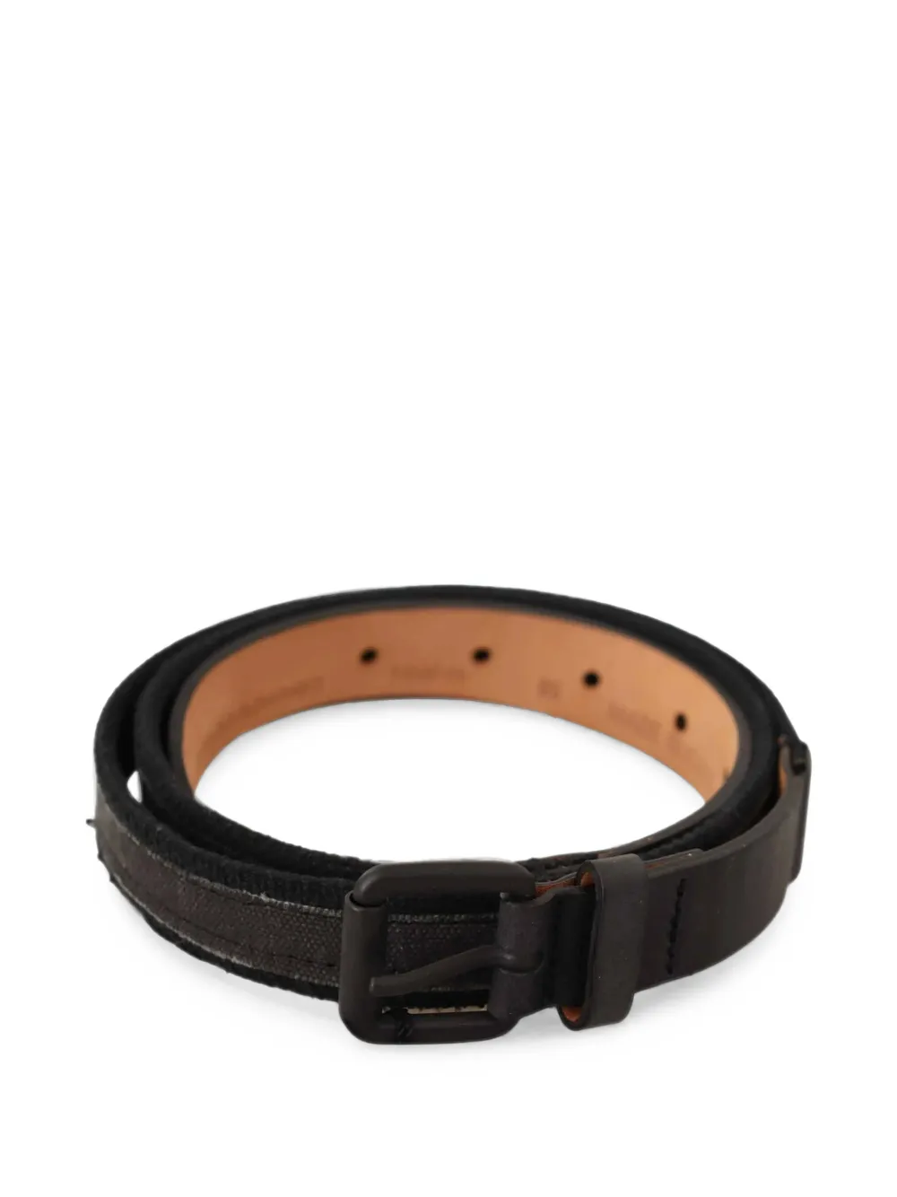 Ermanno Scervino logo-buckle canvas-panel belt