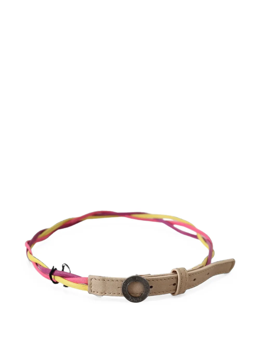 Costume National braided leather circle-buckle belt