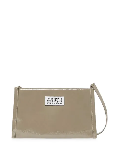 MM6 Maison Margiela Kids logo-patch patent shoulder bag