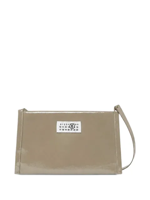 MM6 Maison Margiela Kids logo-patch patent shoulder bag