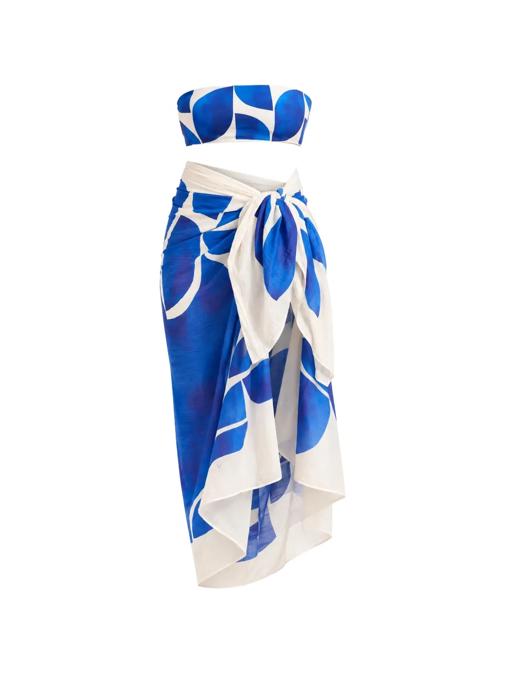 Seafolly sarong à imprimé abstrait à design portefeuille - Bleu