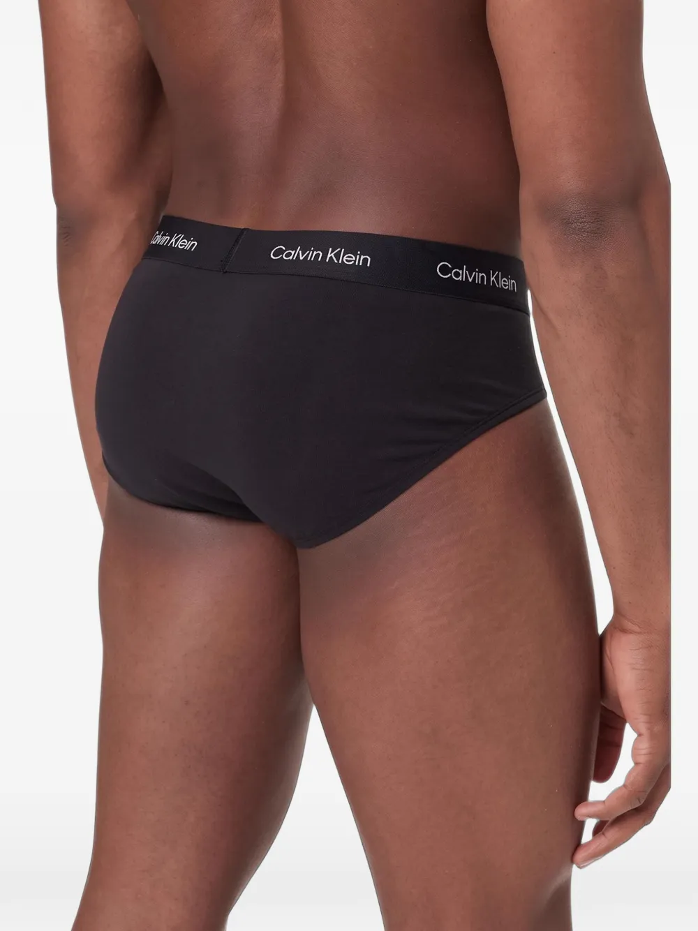 Calvin Klein Underwear Katoenen slip met logoband Zwart