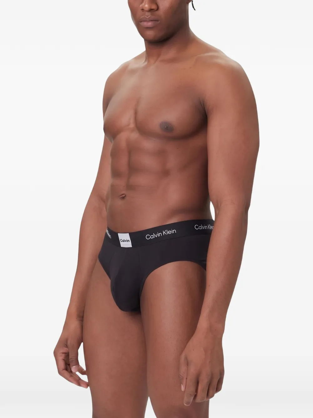 Calvin Klein Underwear Katoenen slip met logoband Zwart