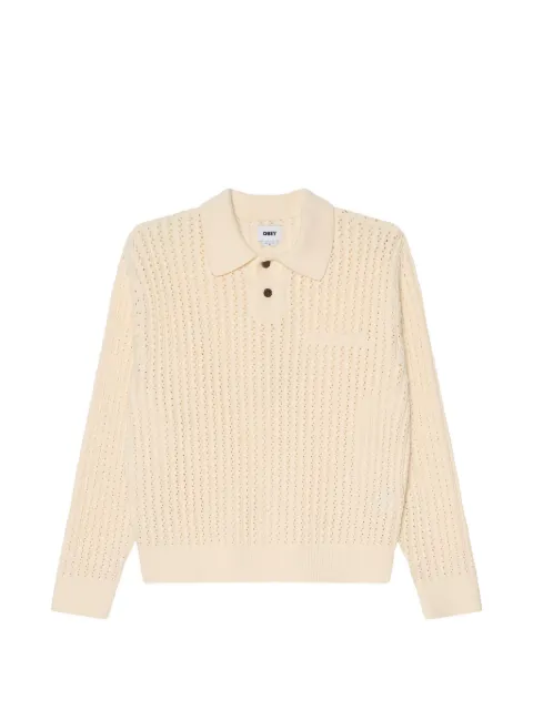 Obey Duane open-knit polo shirt