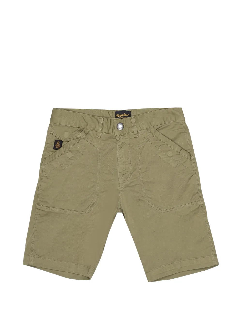 Refrigiwear twill logo-patch shorts - Grün