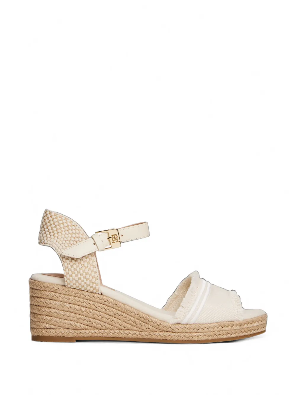 Tommy Hilfiger frayed-trim wedge espadrilles