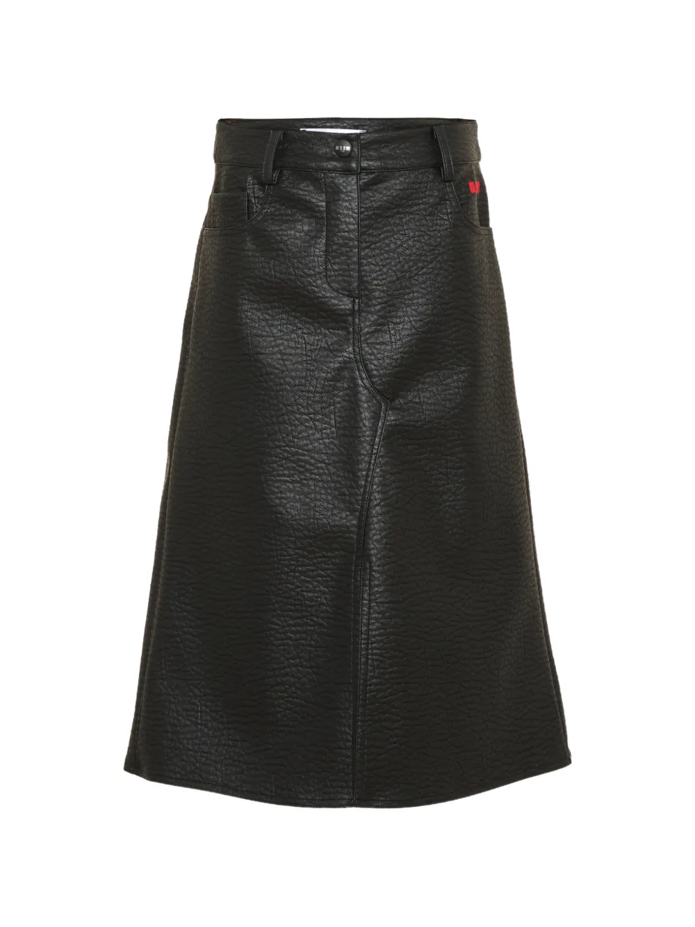MSGM Kids Rock in Knitteroptik mit Logo-Patch - Schwarz