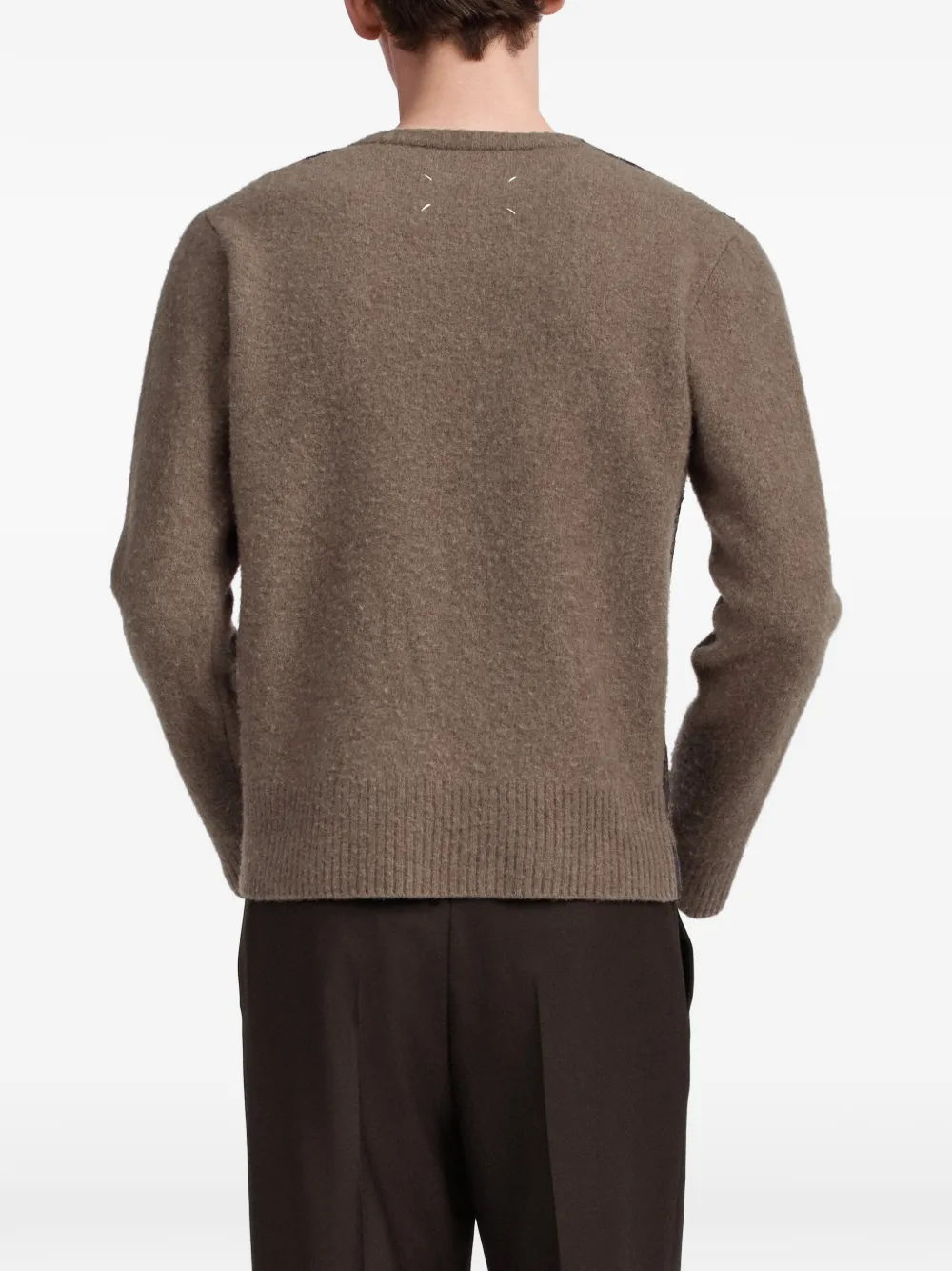 Maison Margiela Trui van argyle scheerwol Bruin