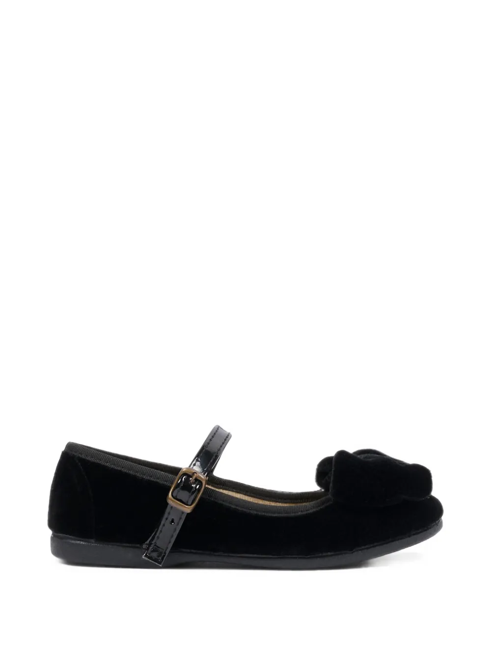 Pisamonas bow-detail velvet ballet flats - Nero