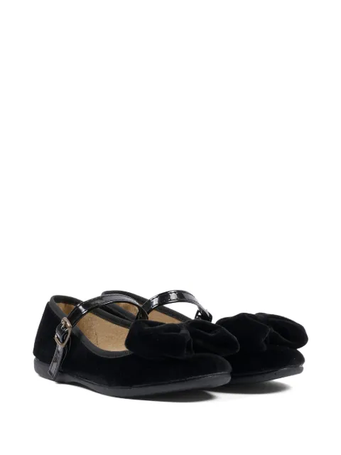 Pisamonas flats de terciopelo con detalle de moño