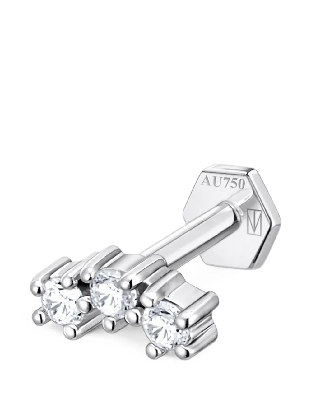 SABOTEUR boucles d'oreilles longues en or 18ct et diramants - Argent