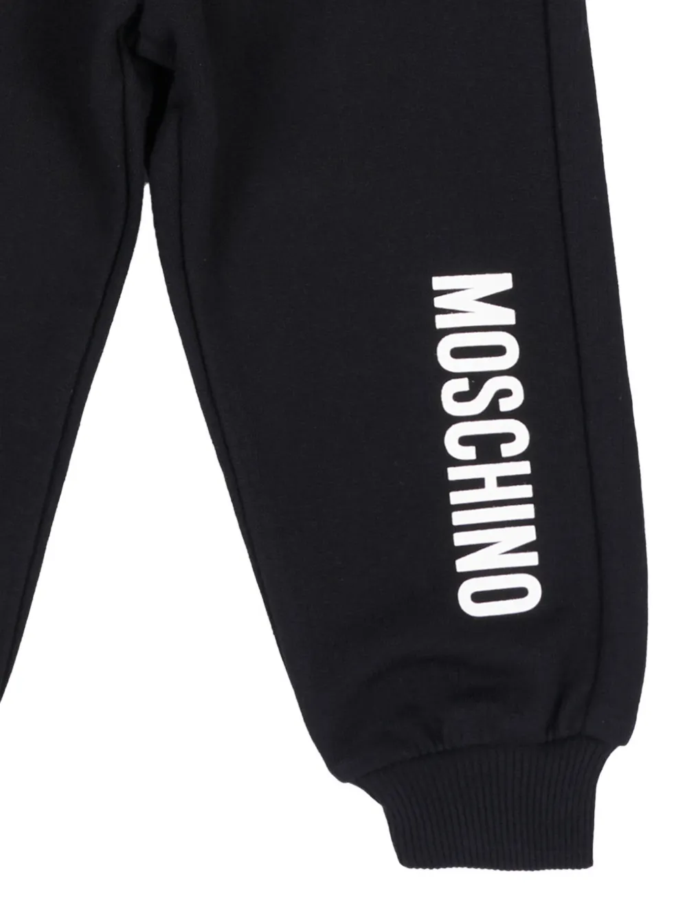 Moschino Kids Trainingsbroek met logoprint Zwart
