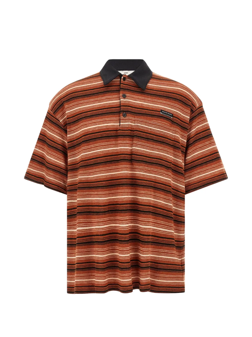 Song For The Mute Gym striped polo shirt - Marrone
