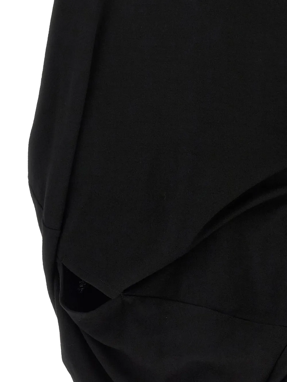 Junya Watanabe Asymmetrische gedrapeerde top Zwart