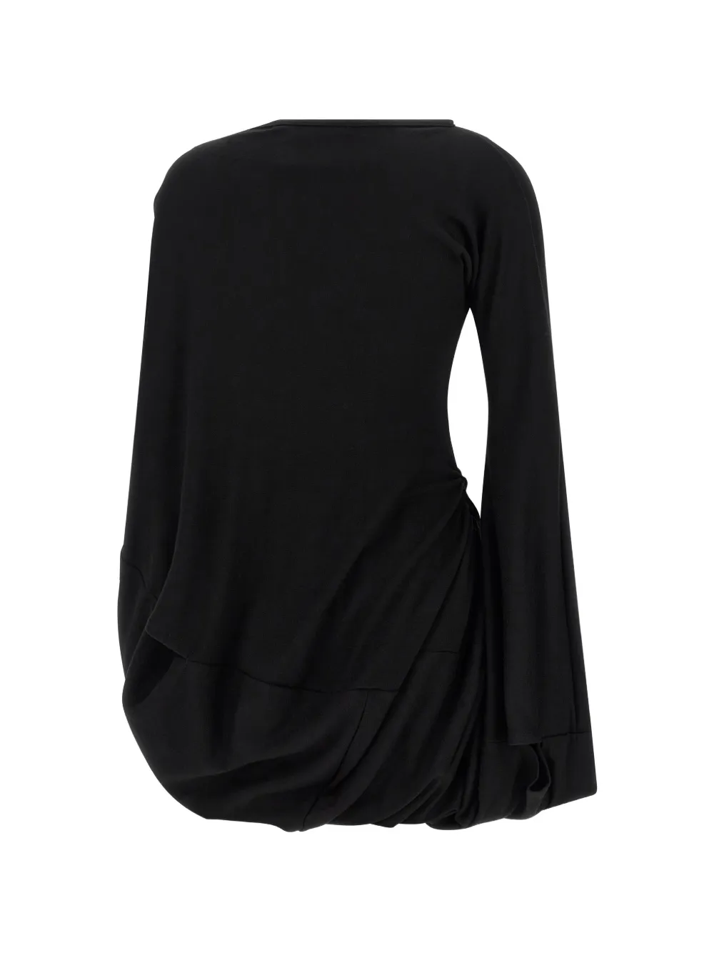 Junya Watanabe Asymmetrische gedrapeerde top Zwart