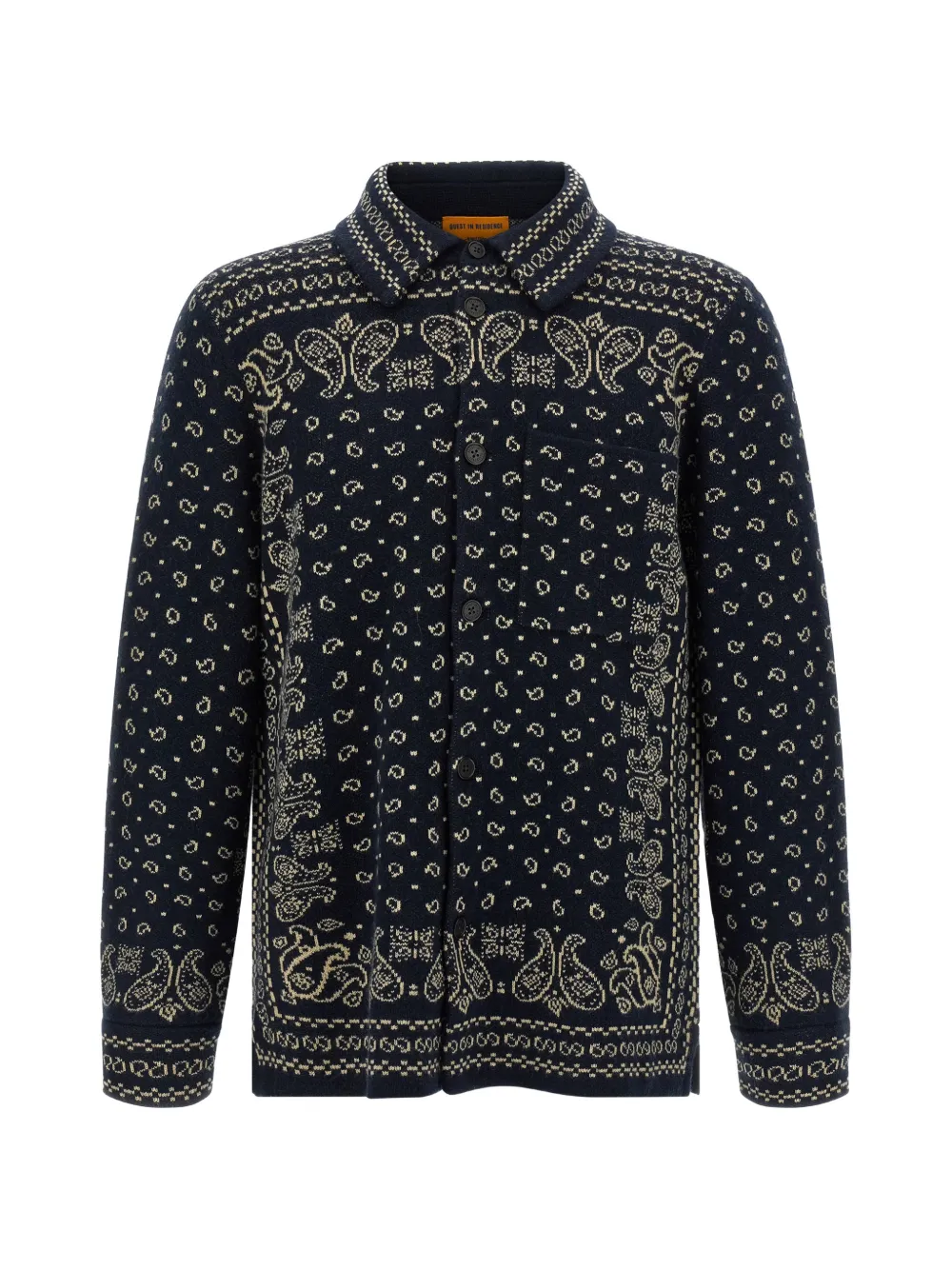 Guest In Residence Wild Rag jacquard-knit cashmere shirt