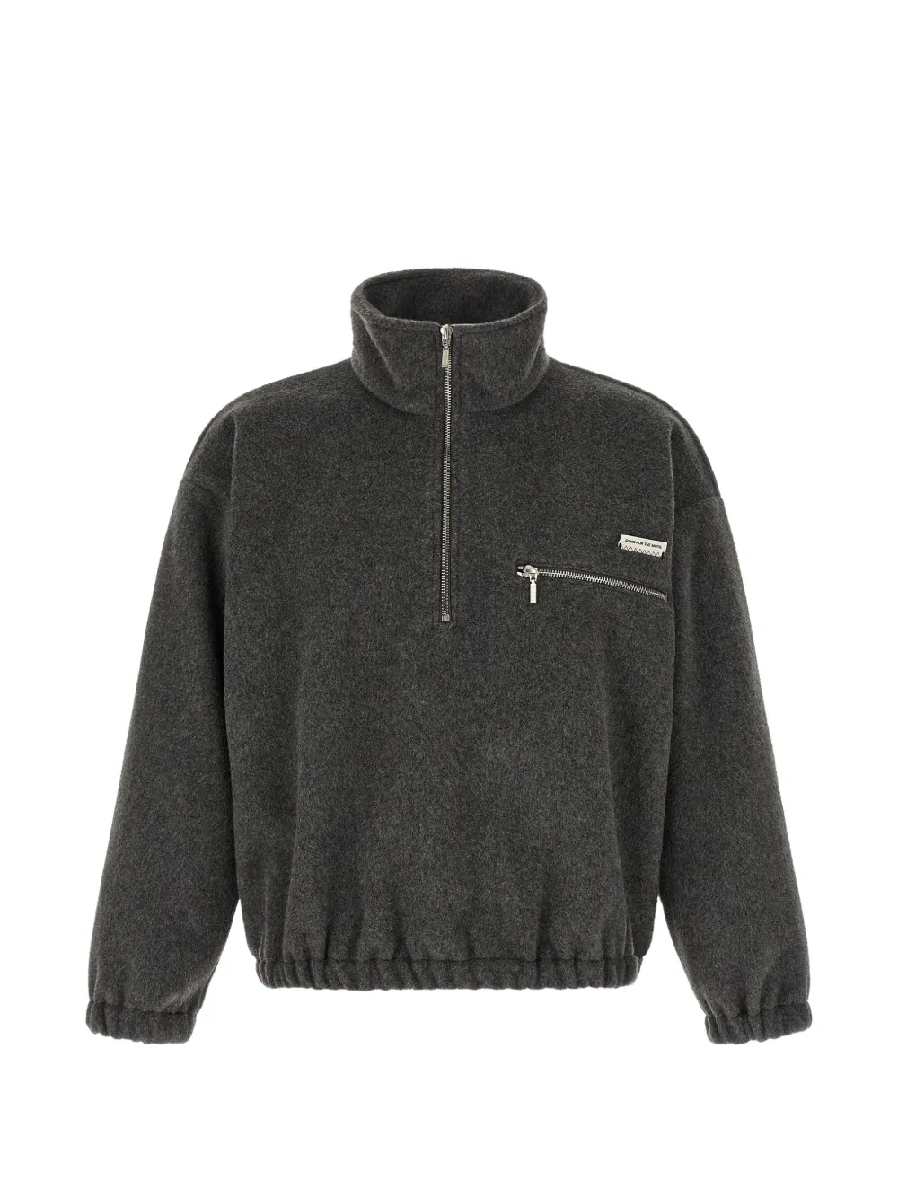 Song For The Mute half-zip logo-patch sweater - Grey