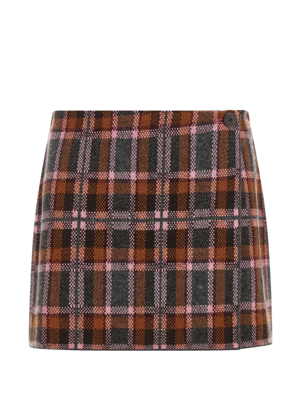 Guest In Residence tartan-check jacquard mini skirt - Marrone