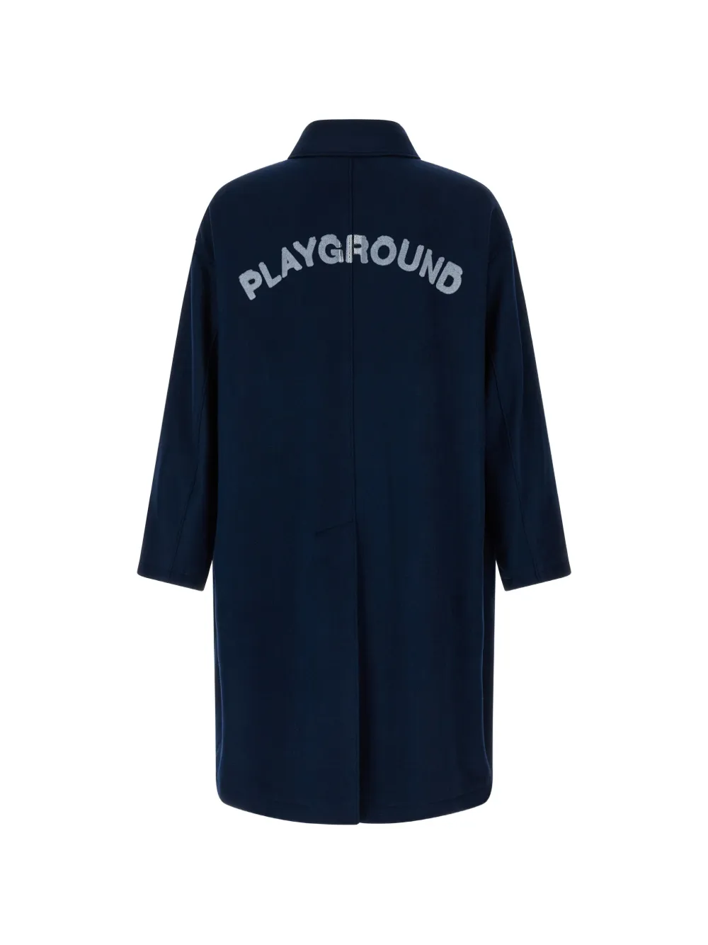 Song For The Mute Jas met patchdetail en geborduurde tekst Blauw