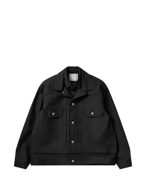 sacai panelled layered jacket