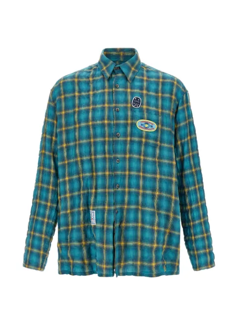 Song For The Mute School check-pattern patch-detail shirt