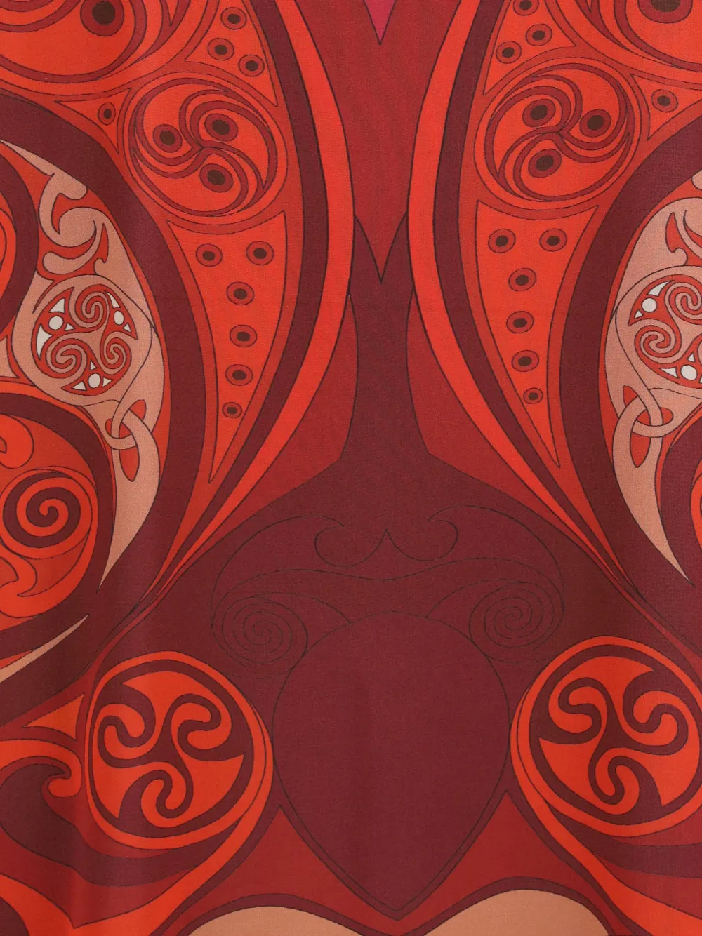La DoubleJ Alchemy Placée zijden georgette midi-jurk Rood
