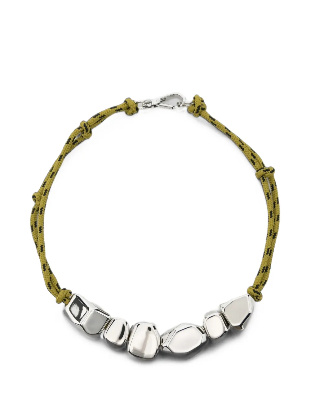Plan C metal stones necklace - Silber