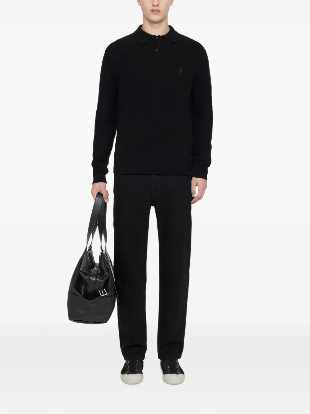 AllSaints Regular straight jeans Zwart