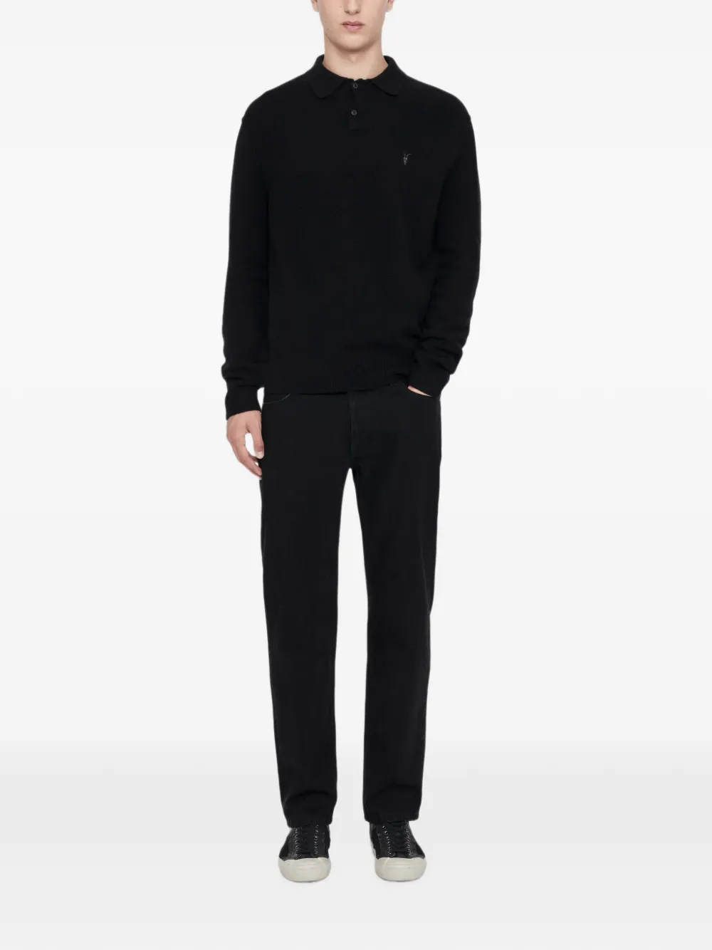 AllSaints Regular straight jeans Zwart