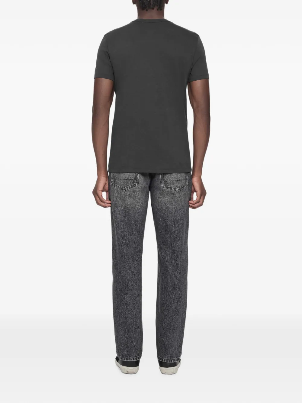 AllSaints Tonic T-shirt met lange mouwen en ramskull-borduurwerk Grijs