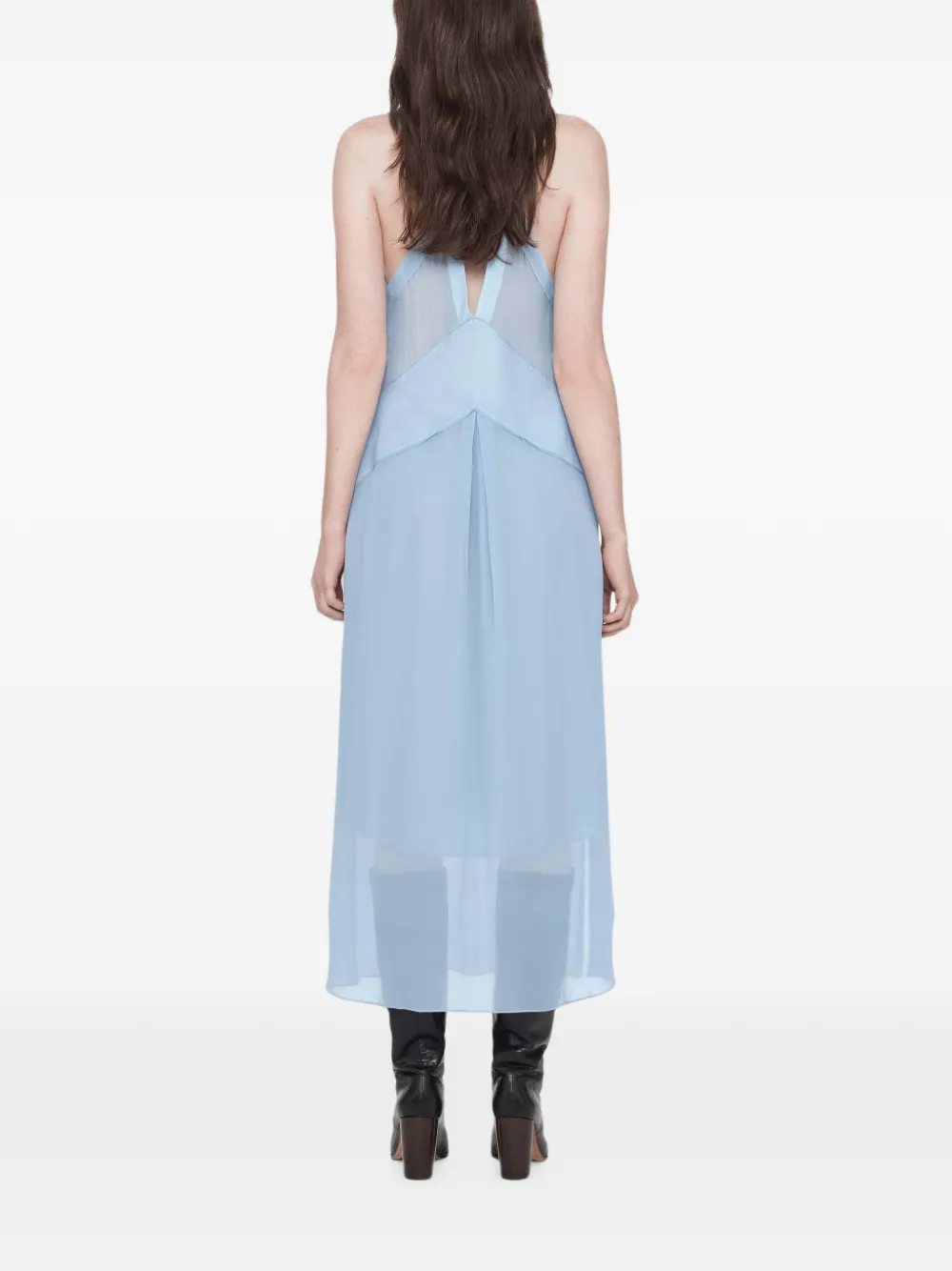 AllSaints Fawn midi-jurk met vlakken Blauw