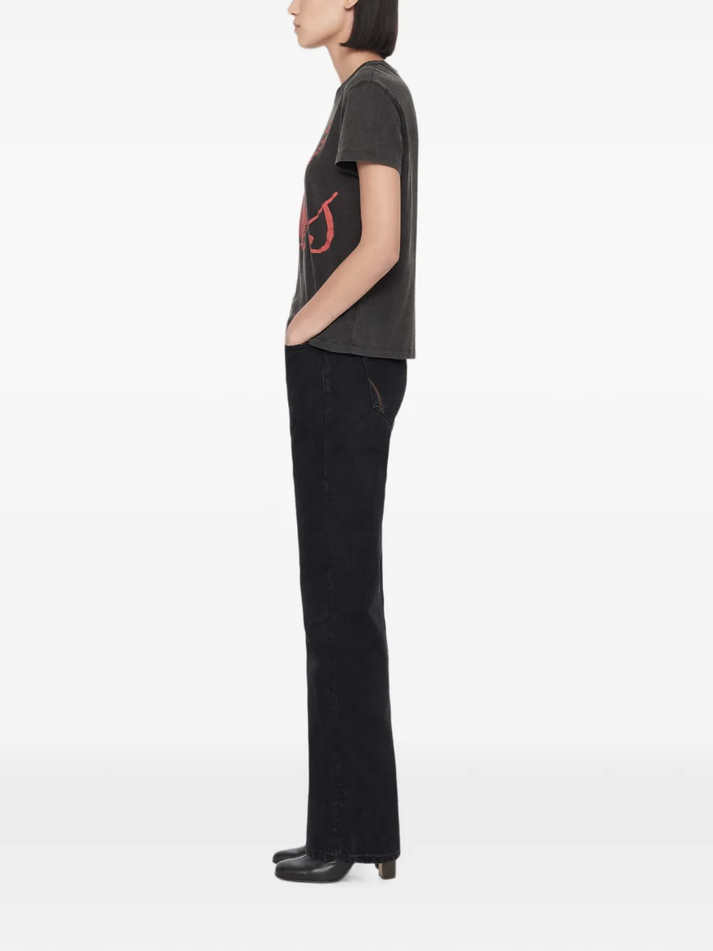 AllSaints Cohen straight jeans Zwart
