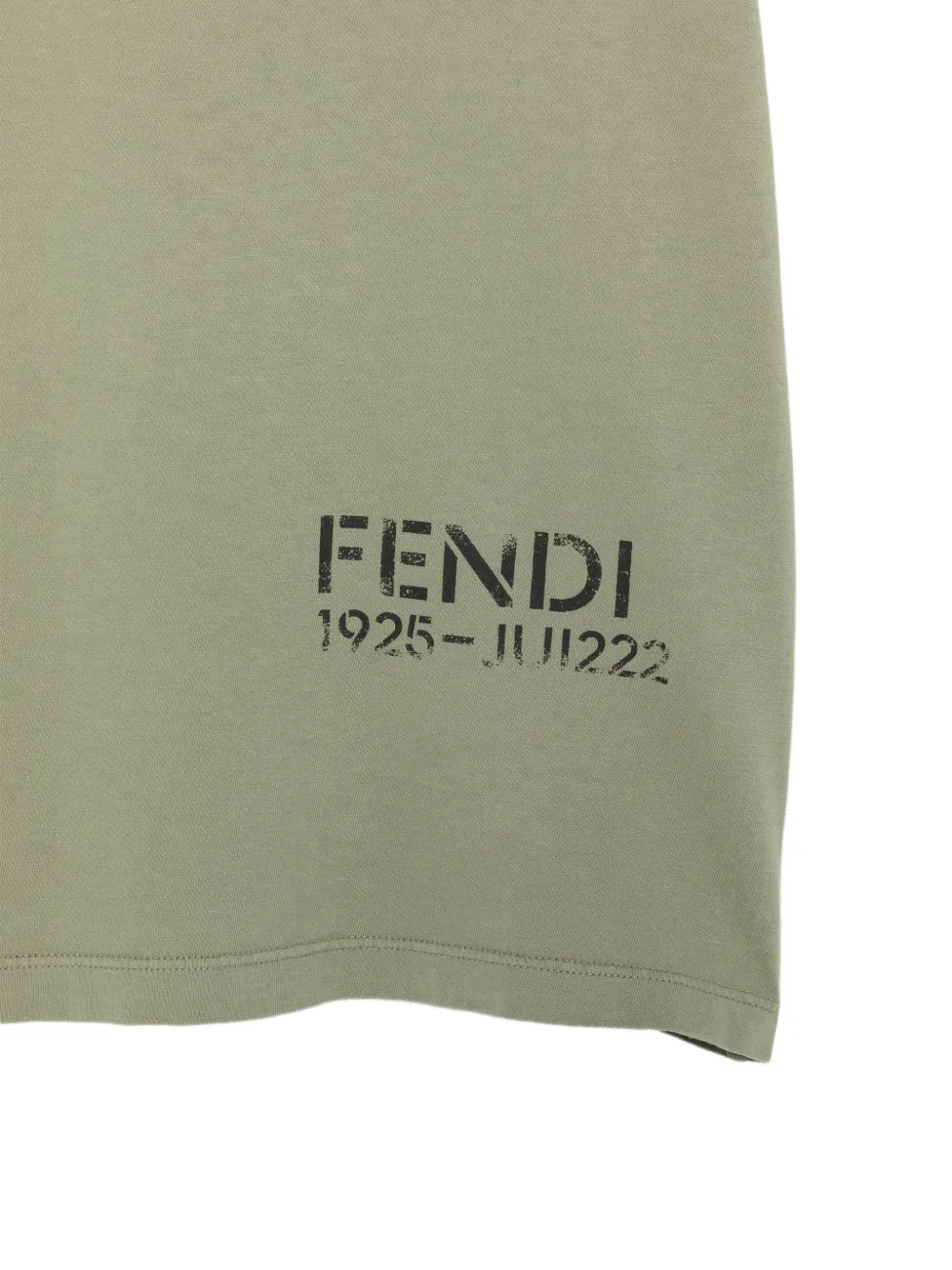 Fendi Kids logo-print T-shirt Groen